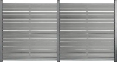 Obrázek produktu pro HOME DELUXE WPC plot ALIRA tmavě šedý - 2 x prvek + 3 x sloupky | zástěna na soukromí, WPC plot na soukromí, WPC plot na soukromí