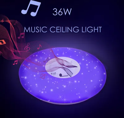 Produktbild von Jopassy 36W LED Deckenleuchte mit Sternenhimmel-Effekt für das Schlafzimmer, Bluetooth-Musik im Wohnzimmer