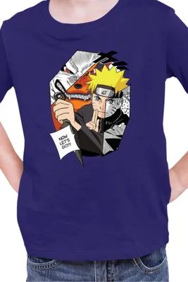 Immagine prodotto di Maglietta per bambini Naruto Naruto & Kurama, 9-11 Jahr - 140 , Bleu foncé
