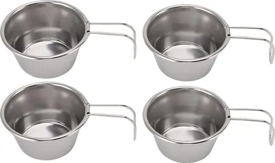 Produktbild von 4pcs Wandersuppenschale kompakte leichte multifunktionale Lebensmittelqualität Edelstahl Camping Cup für Outdoor