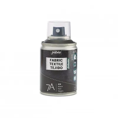 Produktbild von Pébéo Textilfarbe Spray für natürliche und synthetische Stoffe, schwarz, wasserbasiert, waschmaschinenfest