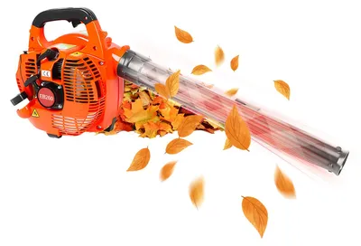 Produktbild von Benzin-Laubbläser - Handgebläse für Laub und Schnee - 25,4 cm³ 2-Takt-Motor - 7000 U/min - 275,45 CFM Luftvolumen - 0,65 l Öltank - Orange