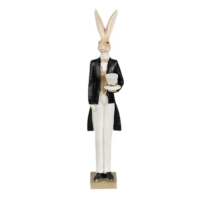 Produktbild von Clayre & Eef Figur Kaninchen 32 cm Beige Schwarz Polyresin