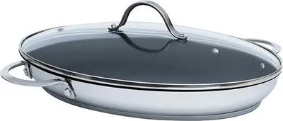 Imagen del producto de Sartén para pescado con tapa; ESTADO: PERFECTO; 38 x 26 cm