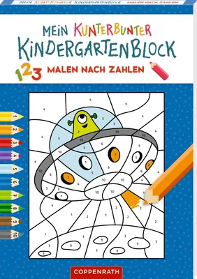 Produktbild von Coppenrath Verlag Mein k. Kindergartenblock: Malen nach Zahlen (Weltall)
