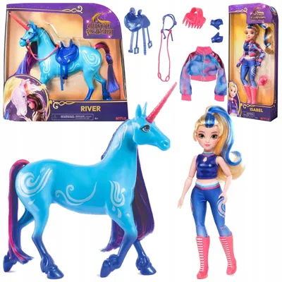 Produktbild von Spin Master Unicorn Academy Puppe Isabel & Einhorn River Set