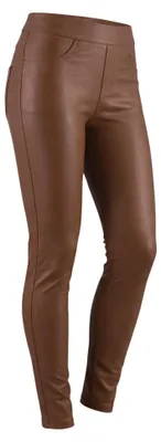 Produktbild von Lederleggings Damen Leder Hose Gr. 34-44 gefütterte Leggings Kunstleder