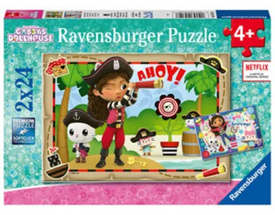 Image de Puzzle Ravensburger Gabby's Poppenhuis, 2x24 pièces.