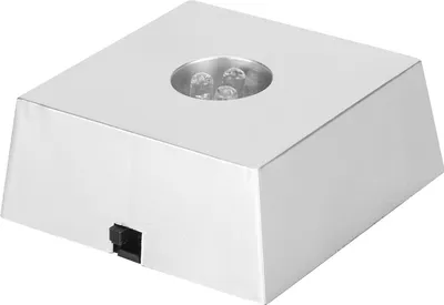 Obrázek produktu pro 7 barevných stojanů s LED světelnou základnou, držák na křišťál, malý, lichoběžníkový
