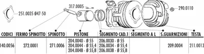 Produktbild von Polini Dichtung Zylinderkopf 55 mm kompatibel mit Vespa 50 N Special V5B1T