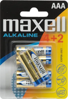 Image de Pile alcaline MAXELL LR03 AAA 1,5V /4+2 pcs. dans un paquet