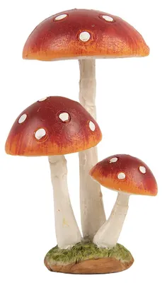 Produktbild von Clayre & Eef Figur Pilz Rot Kunststoff