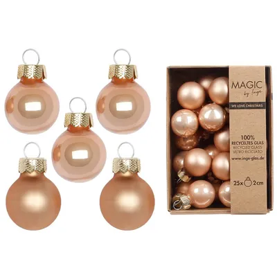 Produktbild von Weihnachtskugeln Glas 2cm 25 Stück - Golden Sesame