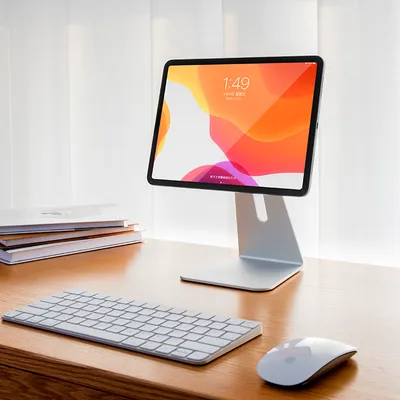 Produktbild von iPad Pro 11 1./2./3. & iPad Air 4 magnetischer Ständer Halterung Alu verstellbar Silber
