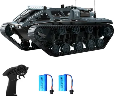 Zdjęcie produktu dla Zdalnie sterowany czołg, terenowy pojazd kaskaderski 2,4 GHz z możliwością obrotu o 360′ i oświetleniem LED, gąsienicowy pojazd terenowy, prezent dla chłopców i dziewczynek