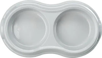 Produktbild von TRIXIE Doppelnapf, Kunststoff, 2 x 0,2 l / Ø 11 cm / 26 x 4 x 14 cm