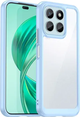 Image de Etui pour Honor X8B transparent, antichoc étui de protection en silicone TPU bleu