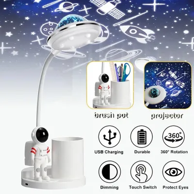 Produktbild von Schreibtischlampe mit Stifthalter & Projektor Tischlampe Studienlampe für Lesen