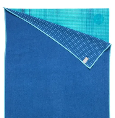 Produktbild von Yogatuch GRIP ² - Zweifarbig blau/aqua