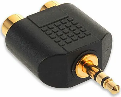 Produktbild von Audio Y-Adapter Klinkenstecker 3,5 mm  auf 2 x Cinch-Buchsen Vergoldete Kontakte[1x Stück]