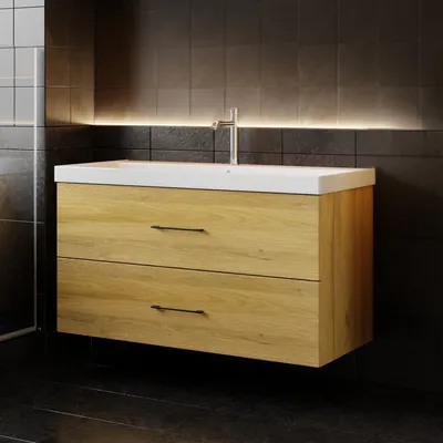 Produktbild von Waschtisch-Set Verona| Waschbecken mit Unterschrank 100 cm Badschrank Waschtisch