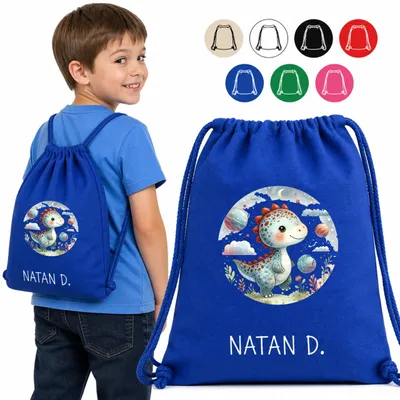 Obrázok produktu pre Taška Na Šport – Malý Dinosaur, Planéty A Hviezdy