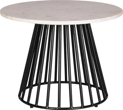 Produktbild von home24 Marmor-Couchtisch - Marmor Weiß / Schwarz