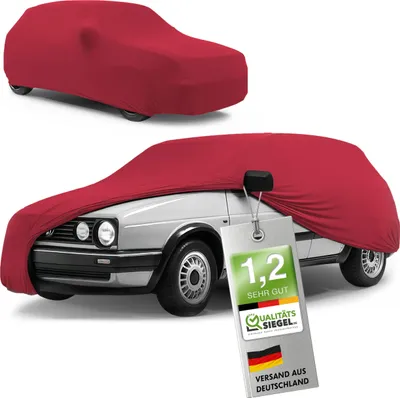 Obrázek produktu pro WALSER Premium kryt na auto do interiéru Stretch Plus – vítěz v kategorii kvality, hodnocení „velmi dobré“* – plachta na auto do interiéru, kryt na auto, látkový kryt, garáž pro auto, velikost 1, červená