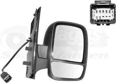 Produktbild von VAN WEZEL 0943808 Außenspiegel Seitenspiegel Rechts für FIAT Scudo (270, 272) Konvex Beheizt