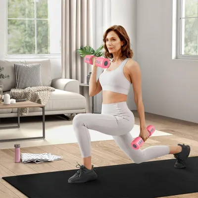 Produktbild von Hantel-Set Verstellbare Gewicht Hantel 2,5 bis 5kg Hanteln Set für Muskelaufbau & Ganzkörpertraining Rot