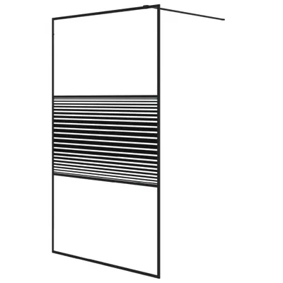Obrázok produktu pre vidaXL Sprchová zástena pre sprchovací kút čierna 115x195 cm tvrdené bezpečnostné sklo číre