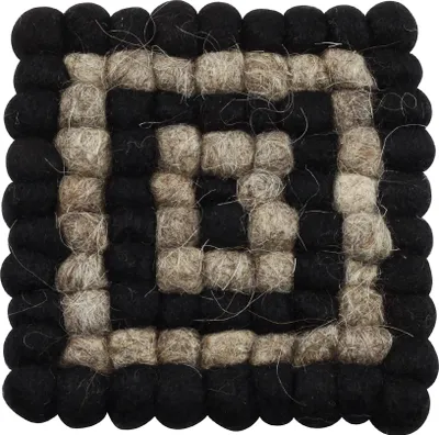 Produktbild von Filzuntersetzer - Filzmatte - Untersetzer - schwarz - quadratisch - ca. 10 cm
