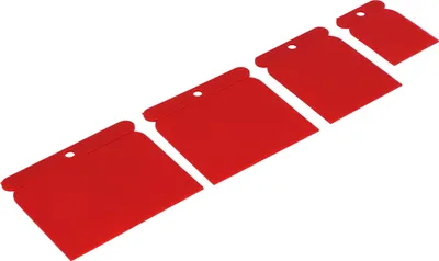 Produktbild von HELPMATE – Malerspachtel aus Kunststoff - 4 teiliger Flächenspachtelsatz für präzises Arbeiten - Karosseriespachtel - Hergestellt in Deutschland