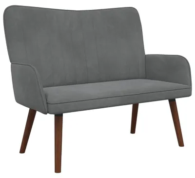 Immagine prodotto di vidaXL Divano a due posti Grigio scuro 115 x 61 x 87 cm Velluto (V)