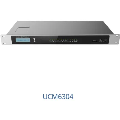 Zdjęcie produktu dla Grandstream Networks UCM6304, IP Centrex (hostowane/wirtualne IP), 2000 użyt., Gigabit Ethernet, 100 - 240 V, 50 - 60 Hz, 12 V