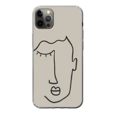 Produktbild von MuchoWow® Handyhülle Schutzhülle Hülle für iPhone 13 Pro Max Auge - Abstrakt - Strichzeichnung Silikon Softcase Handy Hülle - Mobiltelefon