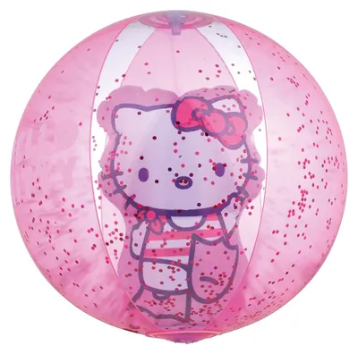 Obrázek produktu pro Happy People - Strandball - Hello Kitty mit 3D Motivfigur (29cm) Míč Beachball Wasserball