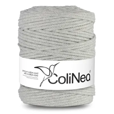 Image de Cordon en coton ficelle tressée en coton corde à âme en coton pour macramé corde pour macramé cordon pour loisirs créatifs 5 mm 200 m gris clair
