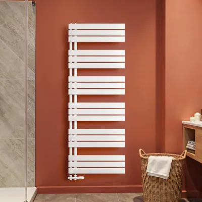 Immagine prodotto di S'AFIELINA 1599x600mm Radiatore da bagno Radiatore per asciugamani Radiatore a pannello piatto per bagno Attacco laterale Bianco 958 Watt