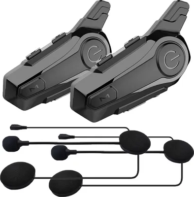 Produktbild von 1 Paar Motorrad Helm Bluetooth Headset Helm Sprechanlage Gegensprechanlage, CVC-Geräuschreduzierung, IPX6 Wasserdicht, für ATV Dirt Bike Motorrad
