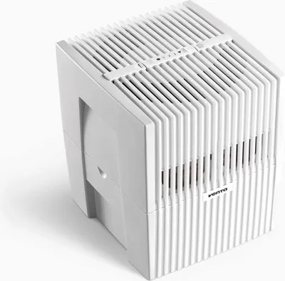 A white Venta air purifier is shown against a white background.
