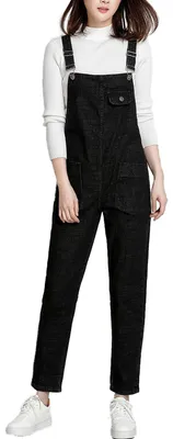 Productafbeelding van Vanchenl Dames Casual Loszittende Jeansoveral met verstelbare schouderbanden
