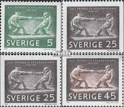 Produktbild von Briefmarken Schweden 1968 Mi 618Dr,619Dl,Dr,620Dl (kompl.Ausg.) postfrisch A. Petersson