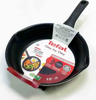 Produktbild von Tefal Day by Day Pfanne 20cm B55802, Rund, Allzweckpfanne, Schwarz, Titan, 175 °C, Aluminium