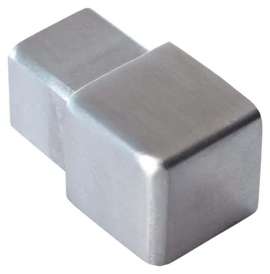 Produktbild von Dalsys Endstück Fliesenprofil 12,5mm Quadratprofil Edelstahl gebürstet - Endkappe für Eckprofil Fliesenschiene - Fliesenprofil Zubehör