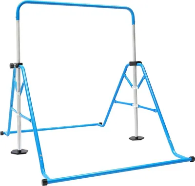 Produktbild von Turnreck - Outdoor Garten-Klettergerüst - Höhenverstellbar 115–155 cm - Für Kinder und Jugendliche - Armtraining - Blau