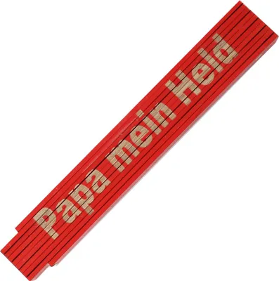 Produktbild von Zollstock Meterstab Papa mein Held,Rot