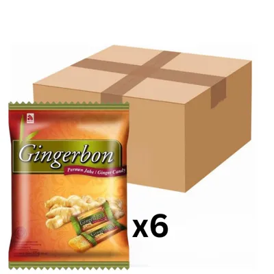 Produktbild von 6er-Pack Gingerbon Ingwer Kaubonbon 125g