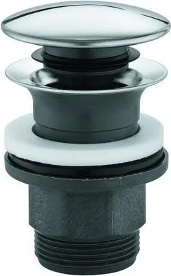 Produktbild von GROHE Ablaufgarnitur 102464, mit Druckstopfen, matt black