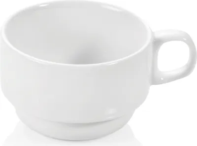 Produktbild von Tasse Obertasse 180 ml, weiß, Porzellan, Kaffeetasse